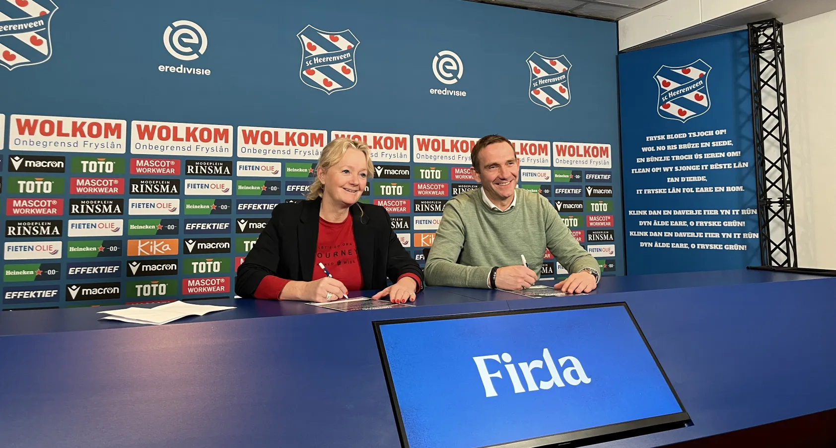 Ondertekening intensiveringsverklaring Firda en SC Heerenveen Keuzedeel Persoonlijk Profileren